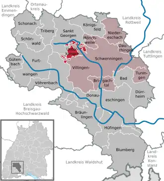 Kaart van Unterkirnach