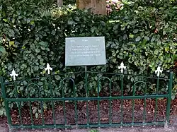 Oorlogsmonument. Herdenkingsboom (5 mei 1947) en plaquette (14 april 1995)