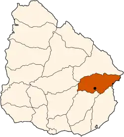 Locatie van Treinta y Tres