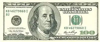 Honderd dollar met Benjamin Franklin