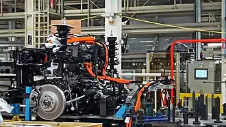 Montage van auto's in fabriek van Stellantis