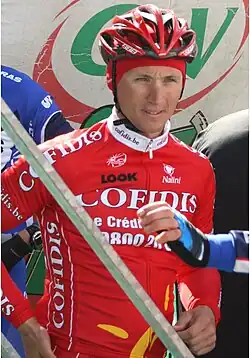 Alexandre Usov tijdens de E3 Harelbeke 2009