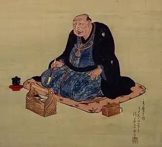 Portret van Kitagawa Utamaro ca. 1815, door Chōbunsai Eishi, British Museum, Londen