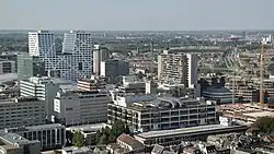Hoog Catharijne gezien vanaf de Domtoren in 2015 ten tijden van de nieuwbouw aan het Vredenburg