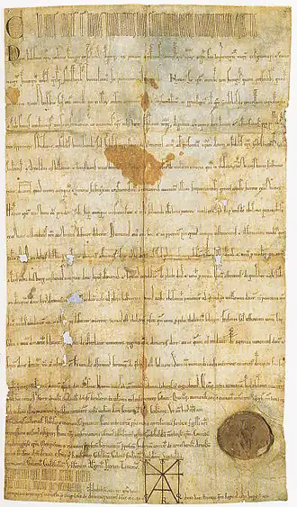 In 1122 te Lofen opgemaakte oorkonde waarin onder meer de Utrechtse toltarieven zijn vastgesteld