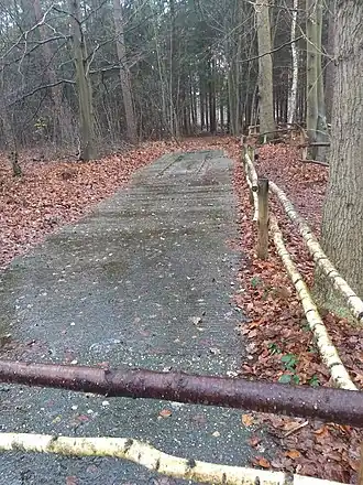 Overgebleven fundament van lanceerplatform