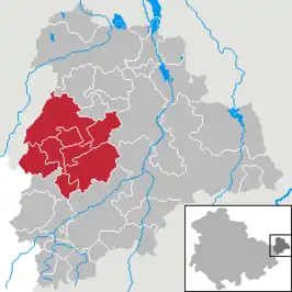 Kaart van Verwaltungsgemeinschaft Altenburger Land