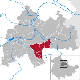 Kaart van Verwaltungsgemeinschaft An der Marke