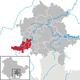 Kaart van Verwaltungsgemeinschaft Bergbahnregion/Schwarzatal