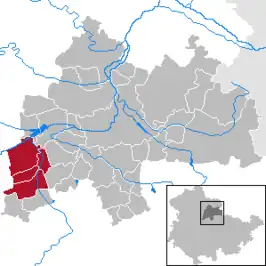 Kaart van Verwaltungsgemeinschaft Gera-Aue