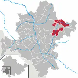 Kaart van Verwaltungsgemeinschaft Haselgrund