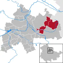 Kaart van Verwaltungsgemeinschaft Kölleda