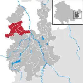 Kaart van Verwaltungsgemeinschaft Münchenbernsdorf
