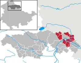 Kaart van Mittelzentrum Artern