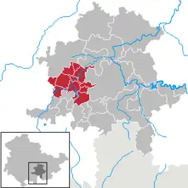 Kaart van Verwaltungsgemeinschaft Mittleres Schwarzatal