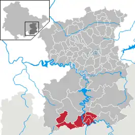 Kaart van Verwaltungsgemeinschaft Saale-Rennsteig