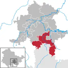 Kaart van Verwaltungsgemeinschaft Schiefergebirge