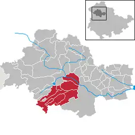 Kaart van Verwaltungsgemeinschaft Unstrut-Hainich