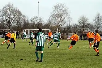 VV Excellent speelt thuis tegen DSV op 13 februari 2011.