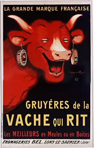 Reclameposter voor La vache qui rit (1926)