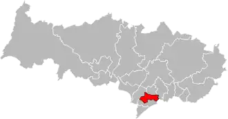 Locatie van het kanton