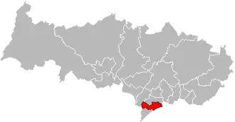 Locatie van het kanton