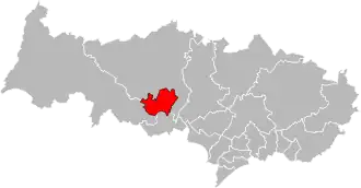 Locatie van het kanton