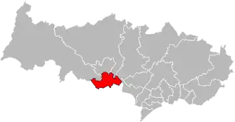 Locatie van het kanton