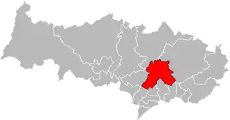 Locatie van het kanton