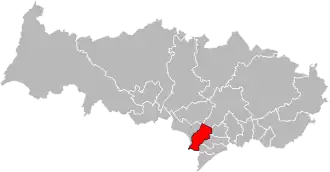 Locatie van het kanton