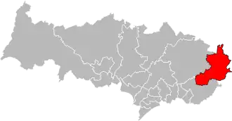 Locatie van het kanton