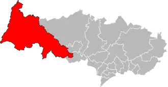 Locatie van het kanton