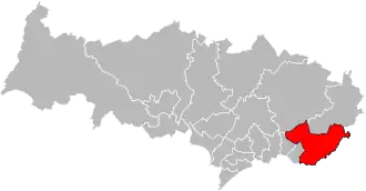 Locatie van het kanton