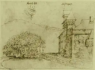 De Burcht Adolfseck in 1631