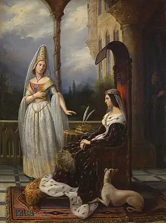 Portret Valentina Visconti en Odette de Champdivers Anna Rimbaut-Borrel, 1838