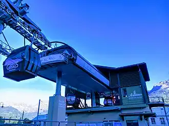 Het dalstation in Le Fayet