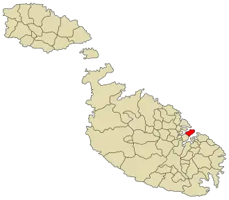 Kaart van Il-Belt Valletta