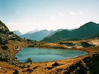 Bergmeer op de pashoogte