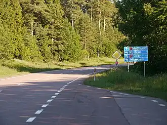 Huvudväg 1 ter hoogte van Hammarland