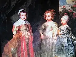 Antoon van Dijck, De oudste drie kinderen van Karel I van Engeland