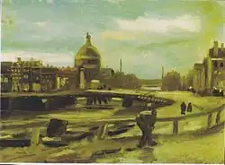De brug op een schilderij van Vincent van Gogh uit 1885.