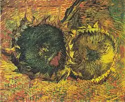 Twee afgesneden zonnebloemen, Kunstmuseum Bern, 50 × 60&nbsp;cm.