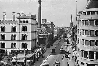 Van Oldenbarneveltstraat in 1931, gezien vanaf de Coolsingel