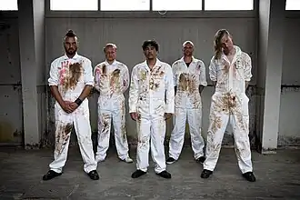 Van links naar rechts: Omar el Gendy, Sebastiaan Kieft, Arthur Robinson, Matthijs den Otter en Tim Putting