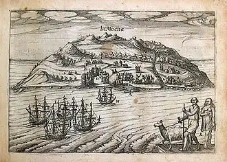 Van Spilbergen bij Mocha.