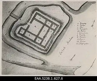 Plattegrond van de ‘Piiskopilinnus’, de Bisschopsburcht