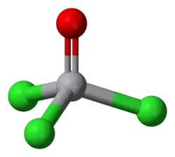 Molecuulmodel van vanadiumoxytrichloride