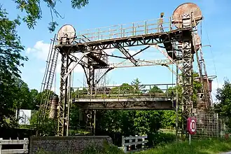 Vapeurbrug ter hoogte van de suikersite in Moerbeke