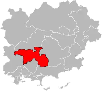 Locatie van het kanton