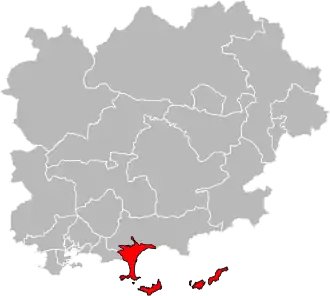 Locatie van het kanton